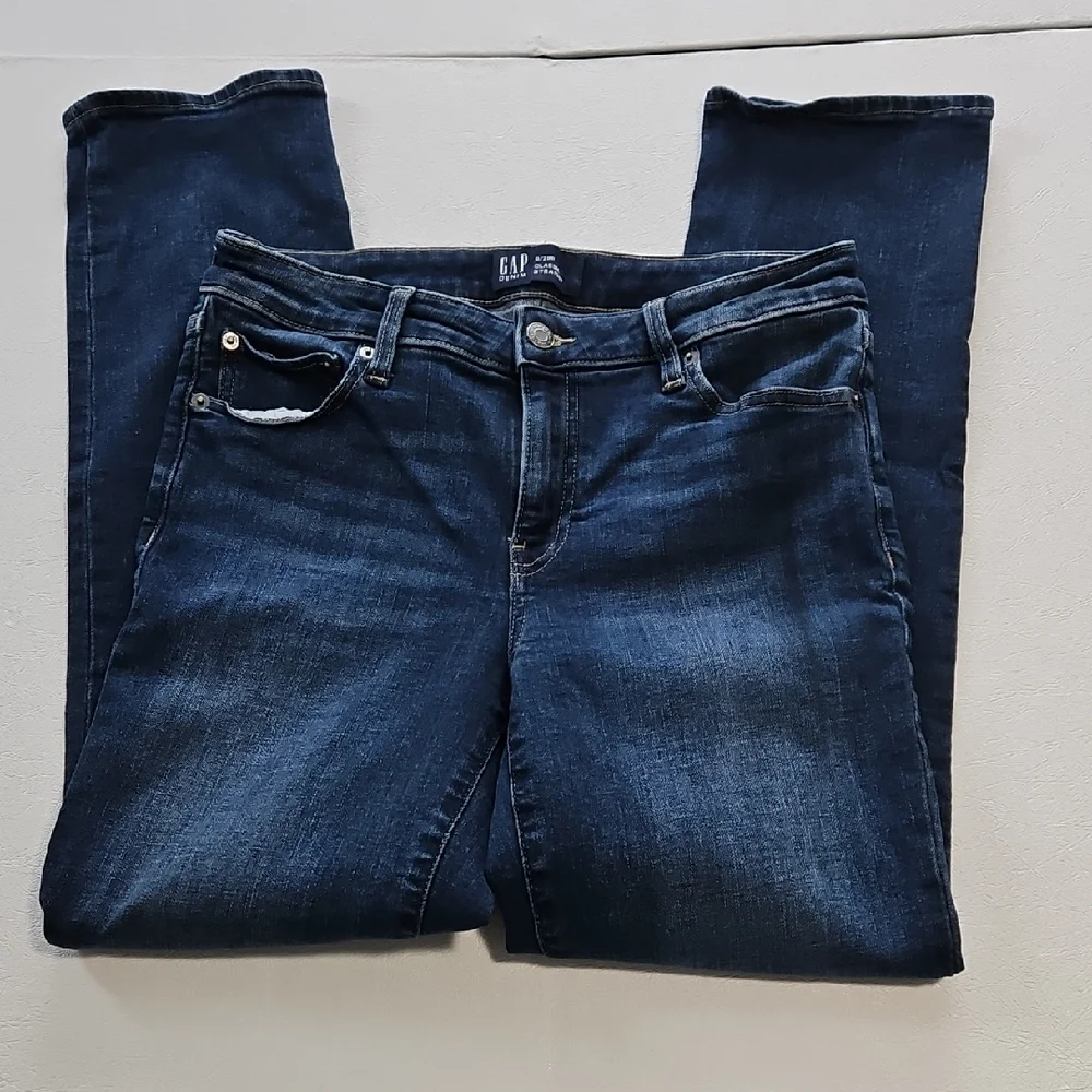 GAP Women's Dark Blue Straight Leg Jeans - Picture 1 of 5